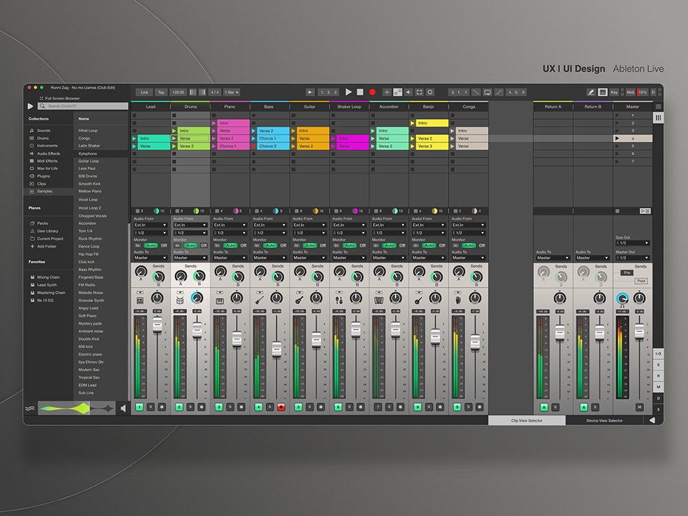 UX/UI Design Ableton Live Redesign